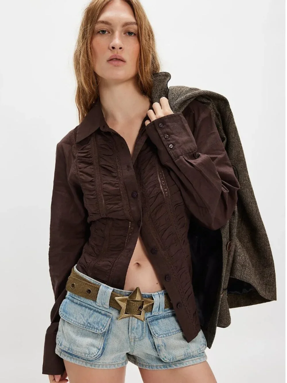 NWT Free People Zoa Hip Belt in Weeping Willow